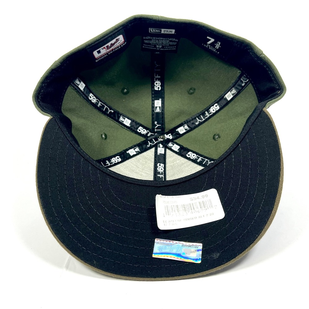 New Era Cincinnati Reds Alter 2 Low Profile 59FIFTY Fitted Hat Olive Brown 7 3/8 - Picture 7 of 11